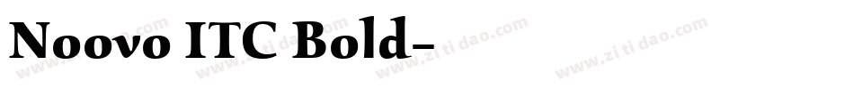 Noovo ITC Bold字体转换